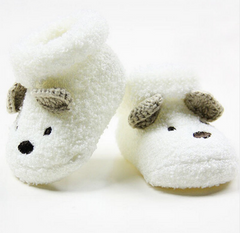 Boys Girls Cute Bear Crib Warm Shoes