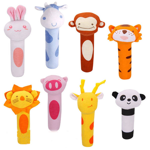 Baby Stuffed Rattle Toy Lovely Cartoon Animal Design