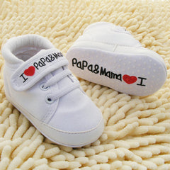 Heart-shaped I Love Mum And Dad Lovely Baby Shoes