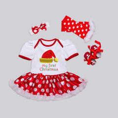 My First Christmas Baby Clothes Set Ruffle Tutu Dress