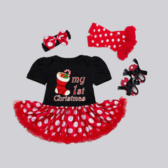 My First Christmas Baby Clothes Set Ruffle Tutu Dress