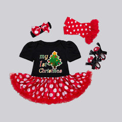 My First Christmas Baby Clothes Set Ruffle Tutu Dress