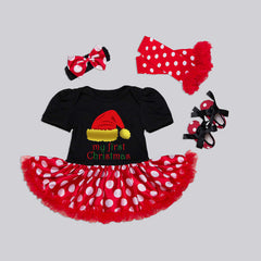 My First Christmas Baby Clothes Set Ruffle Tutu Dress