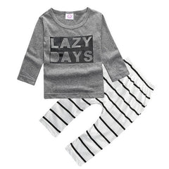 Girl & Boys Clothes Set Long Sleeve + Pants For Infant