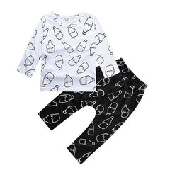 Girl & Boys Clothes Set Long Sleeve + Pants For Infant