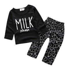 Girl & Boys Clothes Set Long Sleeve + Pants For Infant