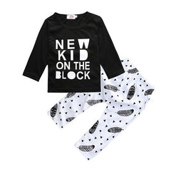 Girl & Boys Clothes Set Long Sleeve + Pants For Infant