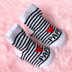 Love Mama/Papa Socks 0~3 Months Fashion