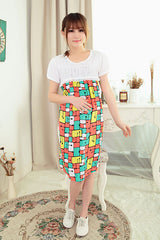 Colorful Dots Pink Casual Dress For Pregnant