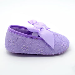 Cotton Cloth Butterfly-knot Ribbon Prewalker Shoes