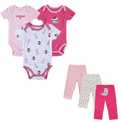 6 Pcs/lot Infant Jumpsuit Short Sleeve