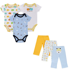 6 Pcs/lot Infant Jumpsuit Short Sleeve