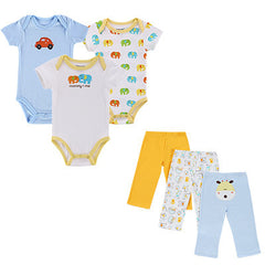 6 Pcs/lot Infant Jumpsuit Short Sleeve