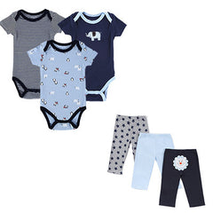 6 Pcs/lot Infant Jumpsuit Short Sleeve