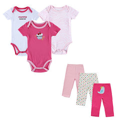 6 Pcs/lot Infant Jumpsuit Short Sleeve