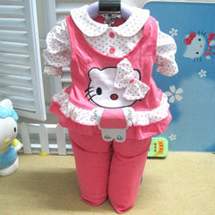 Baby Girls Clothes Cartoon Velvet Set