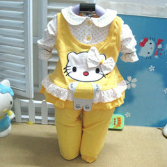 Baby Girls Clothes Cartoon Velvet Set