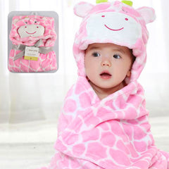 Flannels Designs Hooded Animal Baby Bathrobe