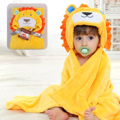 Flannels Designs Hooded Animal Baby Bathrobe