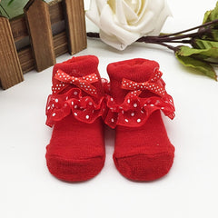 0 - 6 Month Baby Girls Princess Bowknots Socks