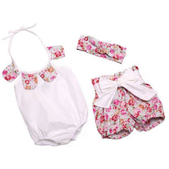 Girls Clothes Summer Cotton Flower Girl Rompers