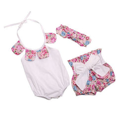 Girls Clothes Summer Cotton Flower Girl Rompers