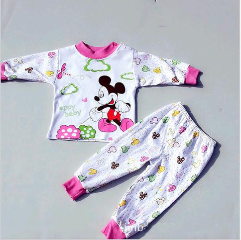 Long Sleeve Winter Underwear Sets Cotton Baby Pajamas