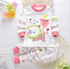 Long Sleeve Winter Underwear Sets Cotton Baby Pajamas