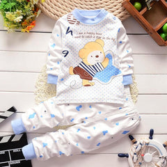 Long Sleeve Winter Underwear Sets Cotton Baby Pajamas