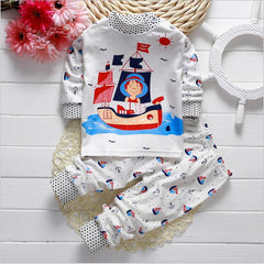 Long Sleeve Winter Underwear Sets Cotton Baby Pajamas