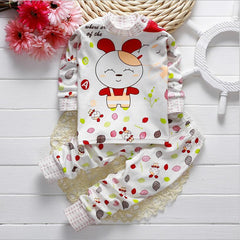 Long Sleeve Winter Underwear Sets Cotton Baby Pajamas