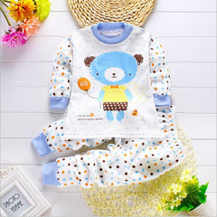 Long Sleeve Winter Underwear Sets Cotton Baby Pajamas