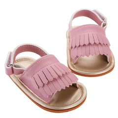 Girls Soft Sole Gold PU Leather Baby First Walker Shoes