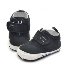 Baby Boys Cotton Ankle Canvas High Crib Shoes