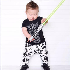 Little Monsters Short Sleeve T-shirt+Pants Infant Clothes