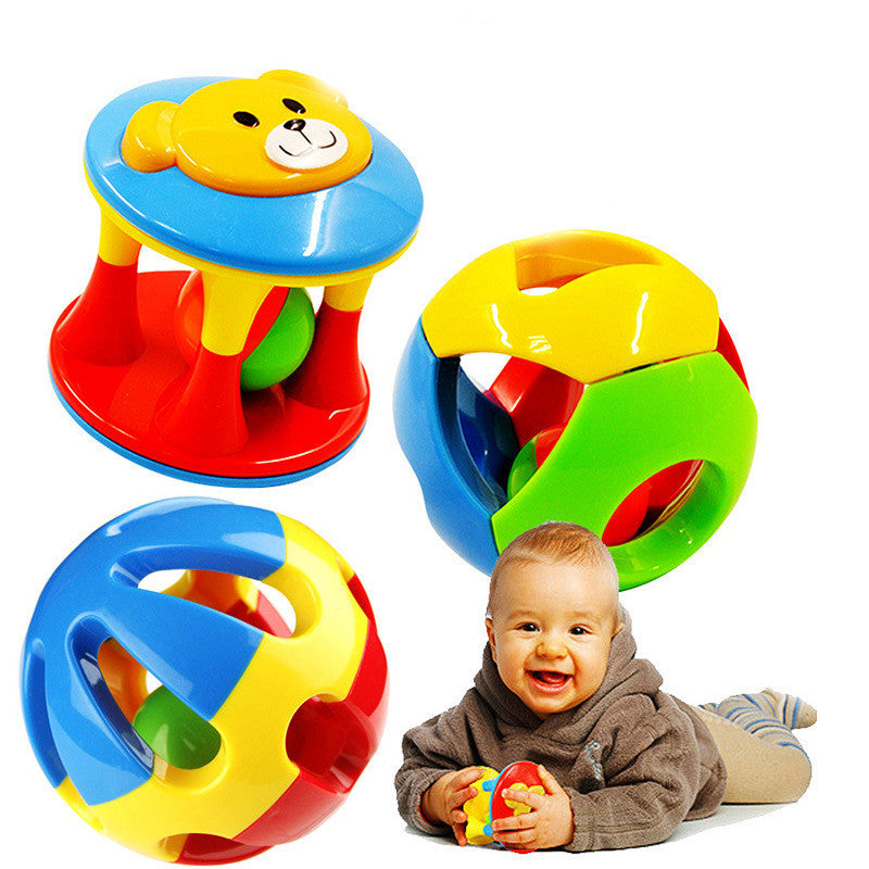 3 Pcs/set 0-3 Years Infant Classic Toys Baby Hand Shake Rattles Ring Bell Ball 