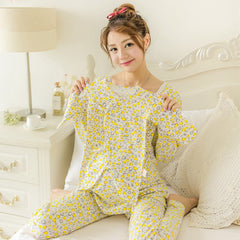 Cotton Print Mother Baby Pajamas Sets