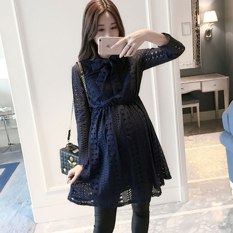 Lace Long Sleeve Maternity New Autumn Outfit