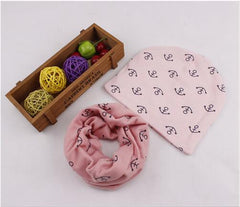 100% Cotton Baby Scarf Hats Set