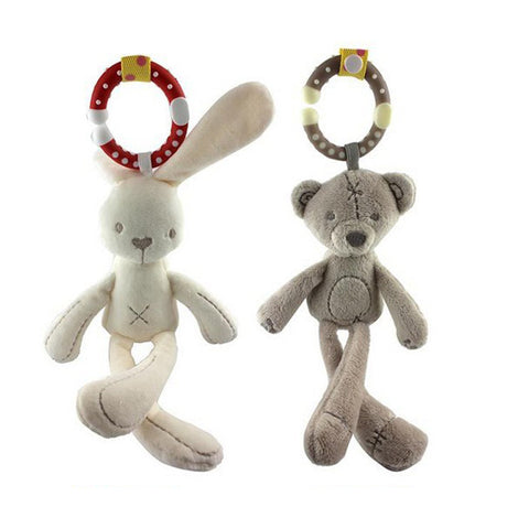 Infant Rattles Plush Rabbit Stroller Wind Chimes