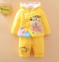 Girls Christmas Snowsuit Parkas Clothing Set