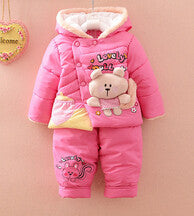 Girls Christmas Snowsuit Parkas Clothing Set